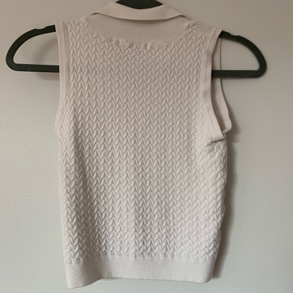 White knitted vest shirt - Picture 3 of 3